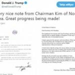 Trump, Kim'den gelen mektubu yayınladı!