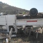 Sivas'ta kamyonet devrildi: 7 yaralı