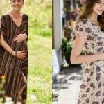 Hamileler için tiril tiril elbise modelleri