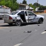 Patnos'ta düğün konvoyunda kaza: 1 yaralı