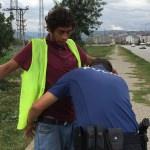 Samsun'da menfezde uyuyakalan genç, polisi harekete geçirdi