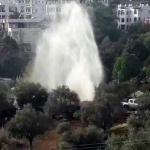 Bodrum'da içme suyu hattında patlama