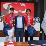 Bocce şampiyonları Hacıcaferoğlu'nu ziyaret etti