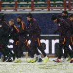 Galatasaray son idmanı kar altında yaptı