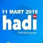 Hadi 11 Mart 2019 ipucu sorusu belli oldu! Hadi Pazartesi günü joker kodu...