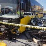 Başakşehir'de otobüsle otomobil çarpıştı: Ölü ve yaralılar var