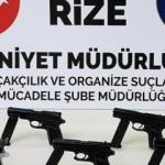 Rize'de silah kaçakçılarına ağır darbe