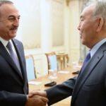 Çavuşoğlu Nazarbayev ile görüştü