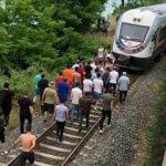 Trenin çarptığı genç kız ağır yaralandı