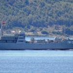 Rus askeri gemisi Çanakkale Boğazı'ndan böyle geçti