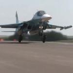 Rusya, Su-34'lerin karayoluna iniş görüntülerini yayınladı!