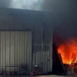 Bodrum'da marangozhanede yangın