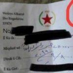 Makbuz ortaya çıktı! Terör örgütü YPG'den yeni skandal