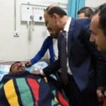 Vali Erin Tel Abyad'da yaralananları ziyaret etti