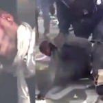 Fransa'da polis bir eylemciyi döve döve bayılttı