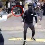 Hong Kong'da korkunç görüntüler! Biri vuruldu, diğeri yakıldı