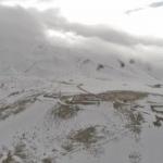 Elazığ Hazarbaba'da kar ve bulutların görsel şöleni