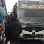 Metrobüs yolcuya çarptı: Seferler yapılamadı