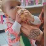 Bir bebeğin ilk dondurma deneyimi g&uuml;ld&uuml;rd&uuml;!