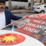 DSP eski genel başkan adayı Özavcı, Kanal İstanbul’a destek için aracını giydirdi