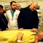 İçişleri Bakanı Süleyman Soylu, çığ altından kurtarılan yaralıları ziyaret etti