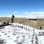 Erzurum'un tarihi mekanları kışın bir başka güzel