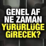 Af yasası ne zaman meclise sunulacak? Ceza infaz indiriminden hangi suçlular yararlanacak?