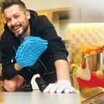 Evden dışarı çıkmayan ünlülerden temizlik paylaşımları! Erkekler iş başında...