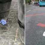 Kullanılıp yere atılan maske ve eldivenler tehlike saçıyor