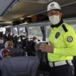 Polisten yolcu otobüslerine koronavirüs denetimi