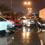 İstanbul'da kaza! 10 araç birbirine girdi