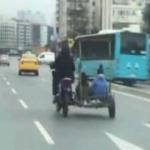 İstanbul&rsquo;un g&ouml;beğinde tehlikeli yolculuk kamerada