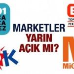 A101 Bim Şok Migros bugün açık mı? 12 Nisan Marketler açık olacak mı?