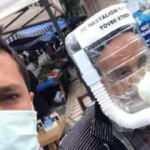 Su bidonuyla yaptığı maske g&ouml;renleri şaşkına &ccedil;evirdi