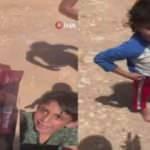 Türk askerinden Suriyeli çocuklara çikolata sürprizi