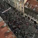 Saraybosna'daki "Bleiburg" ayini, faşizm karşıtlarınca protesto edildi