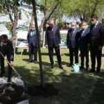 Başkan Erdoğan inşaat çalışmaları devam eden Ankara Millet Bahçesi'nde incelemelerde bulundu