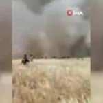 Terör örgütü YPG/PKK, Suriye'de çiftçilerin mahsullerini yaktı