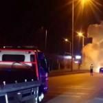 Düzce'de seyir halindeki otomobilde yangın ve patlama