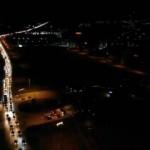 43 ilin geçiş güzergahındaki trafik yoğunluğu havadan görüntülendi