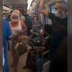 Maskesiz kadın metroda olay çıkarttı! Güvenliği görünce taktı ama...