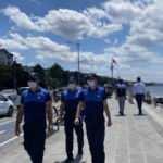 Üsküdar sahilinde drone ile çekirdek denetimi