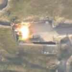 Ermenistan ordusuna ait mevzinin vurulma anı havadan görüntülendi