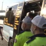 12 yerine 34 yolcu çıkan minibüs polisi bile şaşırttı