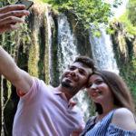 Dünyaca ünlü Düden Şelalesi'nde fotoğraf sırası