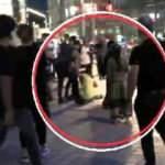 Kadınların Taksim'deki laf atma kavgası kamerada