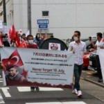 Nagoya'da FETÖ'ye ait okulun önünde protesto