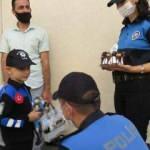 Polis olmak isteyen çocuğa sürpriz doğum günü kutlaması