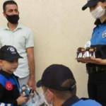 Polis olmak isteyen çocuğa sürpriz kutlama