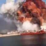 Kahkaha atarken şoku yaşadılar! Beyrut'taki patlamanın yeni g&ouml;r&uuml;nt&uuml;leri ortaya &ccedil;ıktı